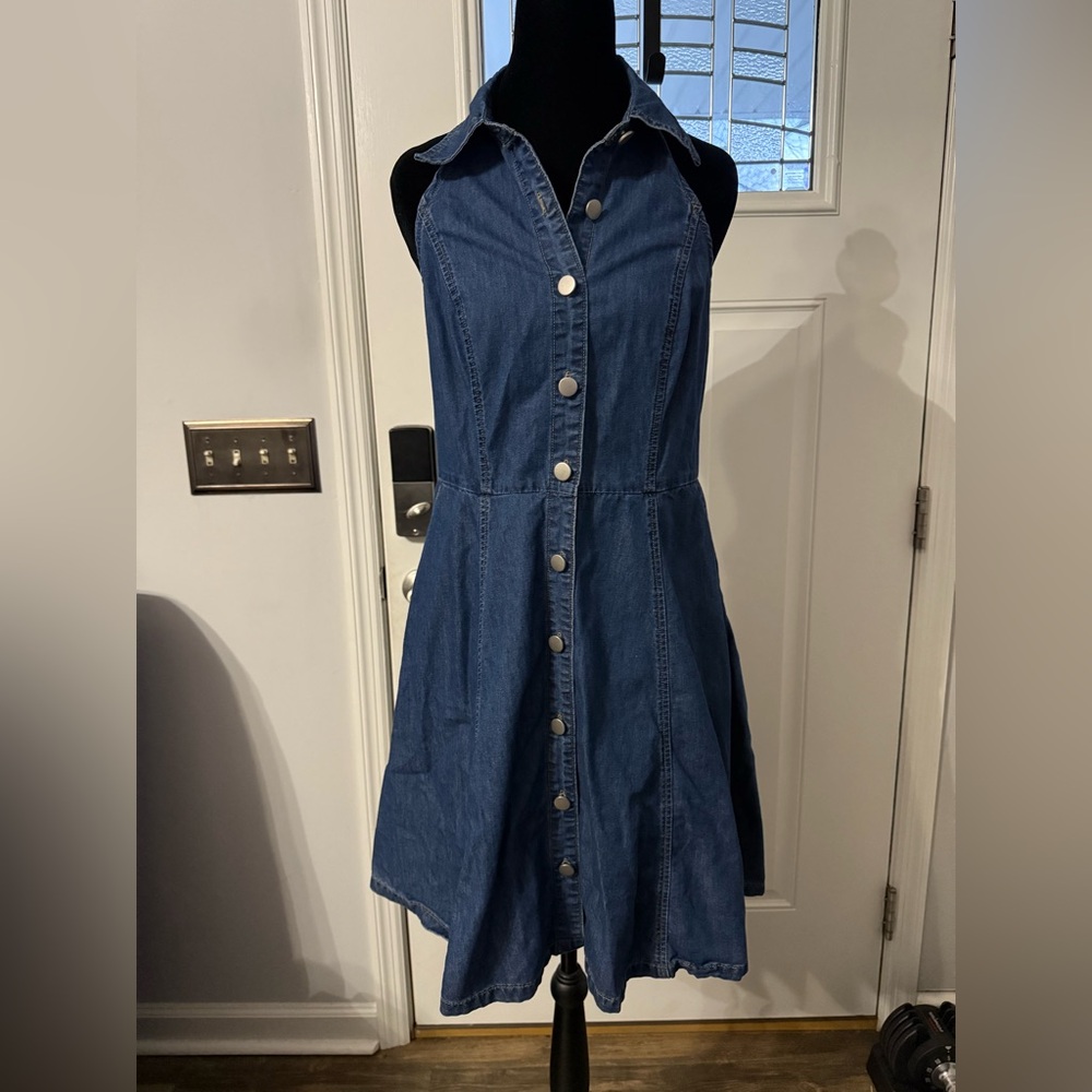 Allegra K Blue Denim Dress